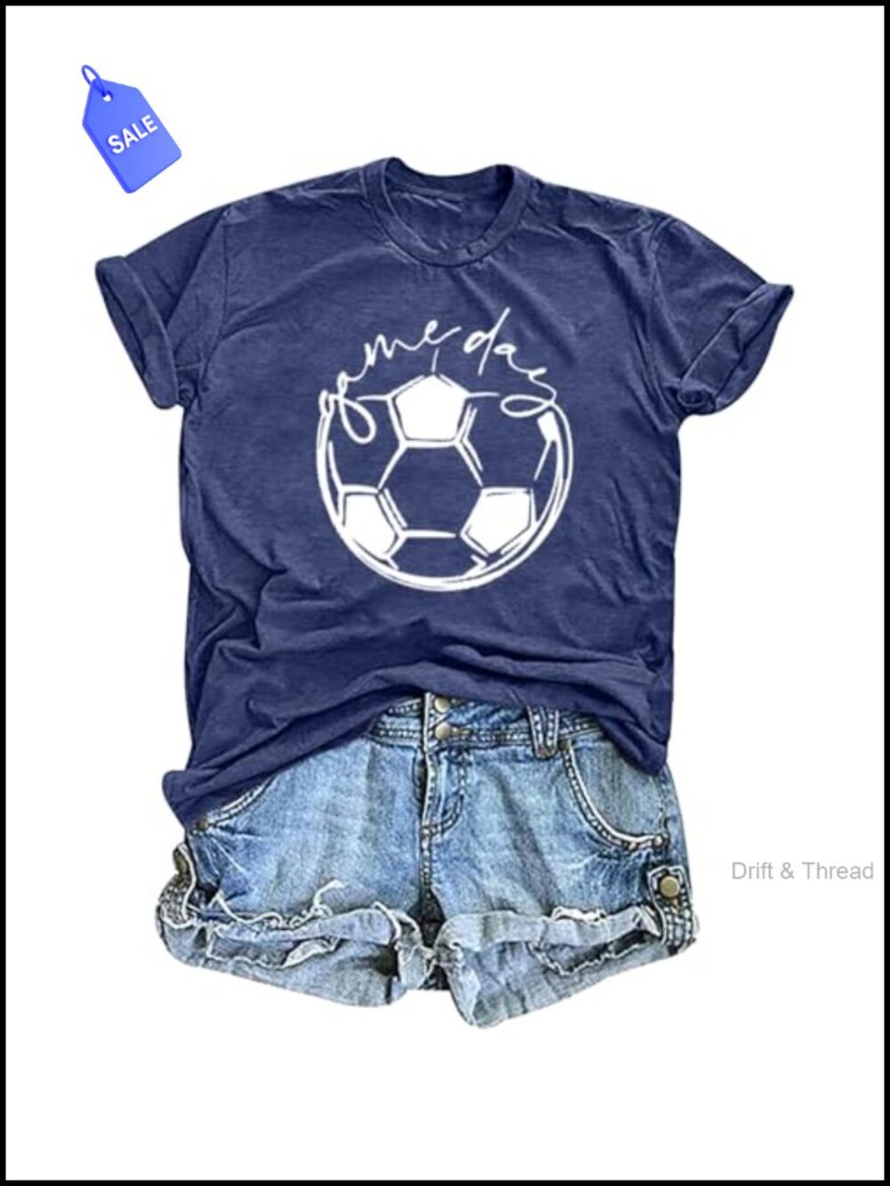 Women Soccer Season Graphic Tee Crew Neck Short Sleeve T-Shirt